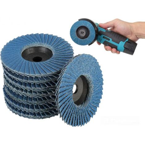 Kit 8 Dischi Lamellare Mola Abrasivo Ø 75 mm per Levigatura Grana 40/60/80/120 (1/5)