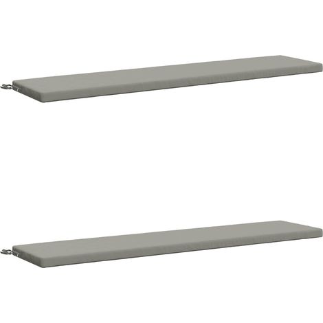Cojines para bancos SOEST 2 uds. 100% Poliéster Gris vidaXL