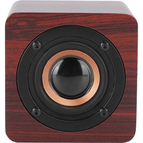 Mini enceinte Bluetooth portable en bois, système audio sans fil 3W pour l'extérieur, idéale pour les lits en bois.