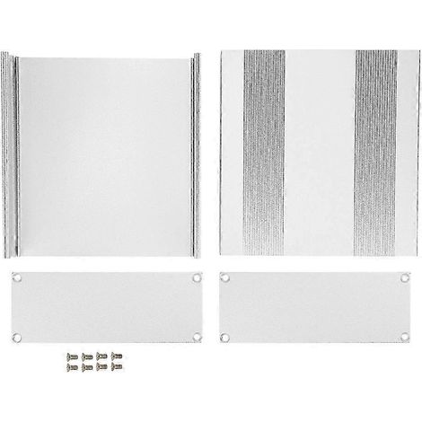 Gehäuse aus matt-silbernem Aluminium, 54 x 145 x 150 mm, DIY-Lautsprecher mit geteilter Montage für Elektronikprojekte (1/3)