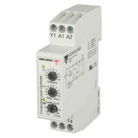 Contrôleur de niveau Carlo Gavazzi CLD1EA1CM24 1 entrée entrées, Rail DIN, 24 V ( Prix pour 1 )