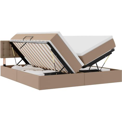 Maison Exclusive - Letto con Contenitore Cappuccino 180 x 200 cm Pelle Sintetica