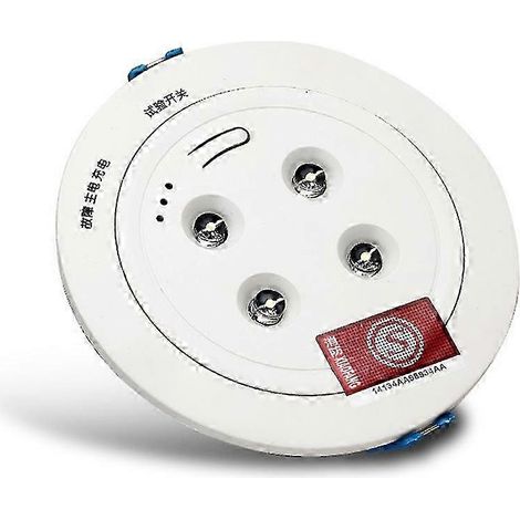 Luce di emergenza con 4 sorgenti luminose a LED, batteria al litio integrata, faretto a incasso a soffitto. (1/4)