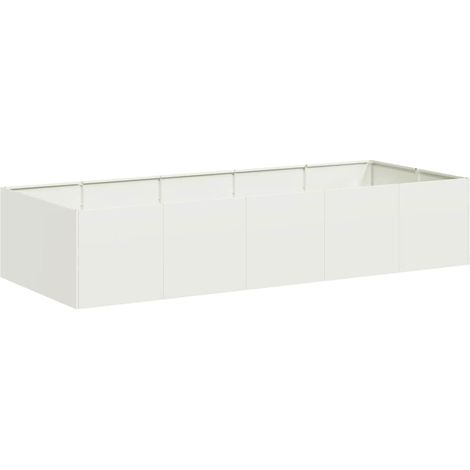 Maison Exclusive - Jardinière blanc 200x80x40 cm acier
