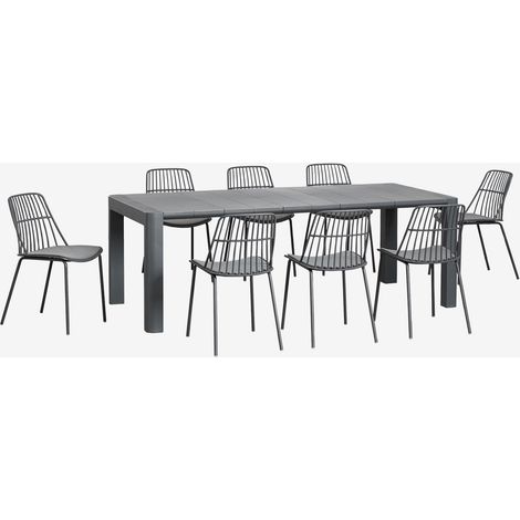 Set de Mesa Rectangular (220x100 cm) Arnadine y 8 Sillas de Comedor Maeba SKLUM             