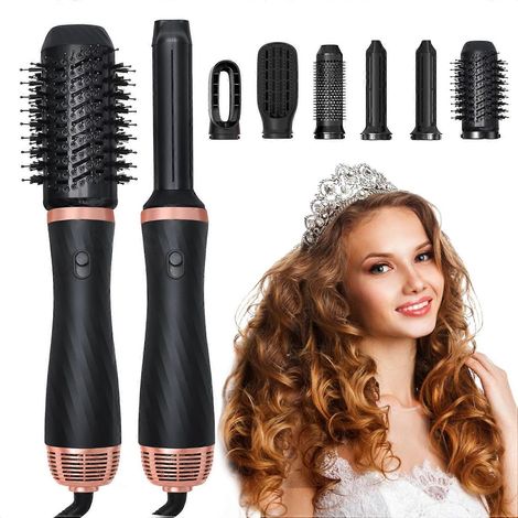 6-in-1 Hair Dryer Brush: Negative Ionic Hair Styling Tools (Hot Air Brush, GS) (1/5)