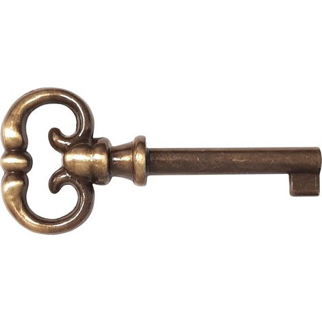 Cyclingcolors – Clé de meuble anglaise en zamak vieilli – Serrure décorative rustique pour meubles anciens – Longueur 40 mm (1/4)