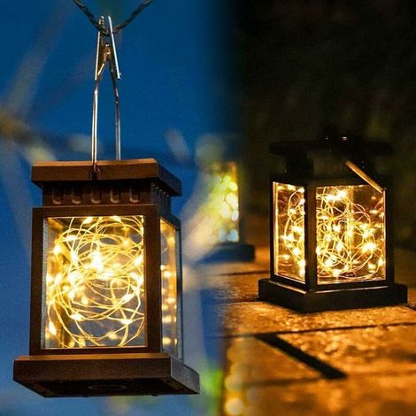 Solar lanterns for outdoor use – 3 m – 30 LEDs – Warm white – IP54 – Waterproof – Outdoor decoration for garden, patio, porch, lawn, yard, walkway (1/5)