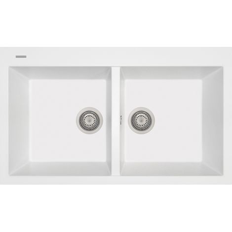 Lavello Plados composito cucina Plados AM8620 due vasche - UG 58 Bianco Latte