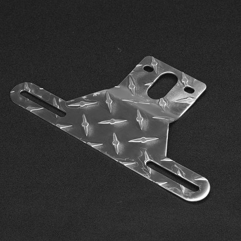 Soporte de montaje de luz de matrícula para camión/remolque de aluminio plateado (1/5)