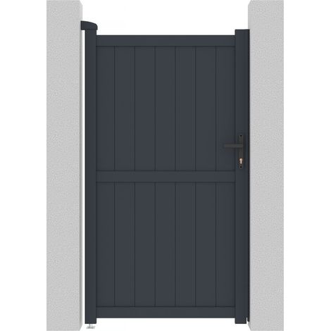 Gartentor aus Aluminium Maurice - 101.2 x 180.9 cm - Grau (1/4)