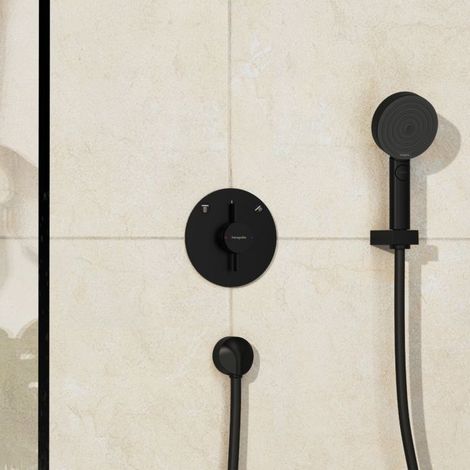 Hansgrohe DuoTurn S - Unterputzarmatur für 2 Verbraucher, schwarz matt 75418670 (1/5)