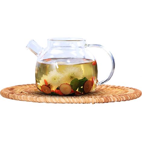 Tapis isolant thermique vietnamien en rotin Thu tressé à la main, dessous de tasse rond en rotin, 16 cm (1/5)