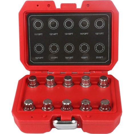 JOMAFA - JUEGO DE LLAVES DE VASOS PARA TORNILLOS ANTIRROBO COMPATIBLE CON BMW MINI (1/3)