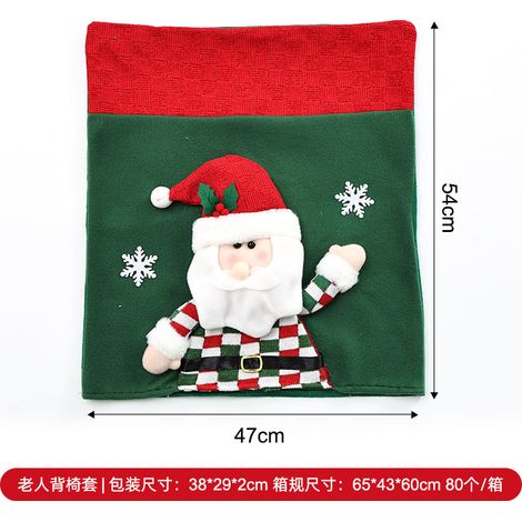 Décorations de Noël, housses de chaises avec chapeaux, housses de tabourets, housses de chaises en peluche, décoration intérieure européenne et américaine, mini foulards de Noël