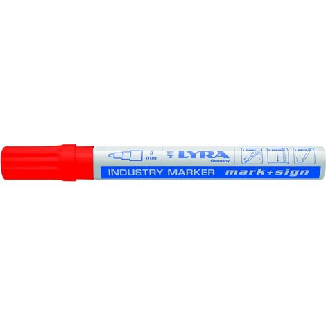 Lyra Germany Marcador de Pintura Rojo Punta Ogival 2 a 4 mm