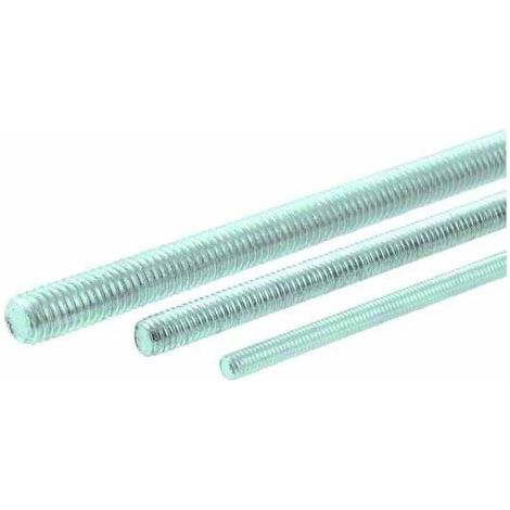 Tige filetée M6X1000 classe 4.6 zinguée – Pour béton armé – Vissage rapide en série – Longueur 1M – Materiel De Pro