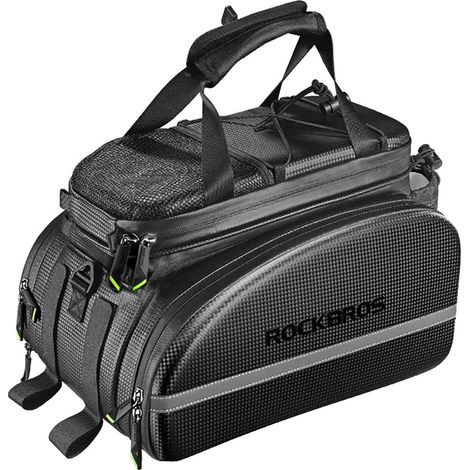 Borsa da bicicletta con tasche estraibili per il portapacchi, 35 l - nera (1/5)