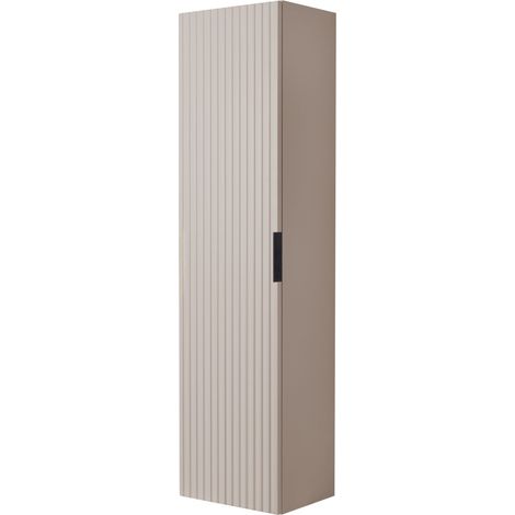 Rodan Hochschrank Bad Beige Matt Cashmere, 27 x 35 x 136 cm, 1 Tür mit Soft-Close, feuchtraumgeeignet, Badschrank mit Stauraum