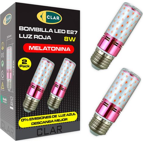 Ampoule Rouge Mélatonine E27 Lumière Rouge Sans Bleu Pour Un Meilleur Sommeil - Clar Iluminación