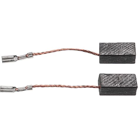vhbw 2x Carbon Brush 6.5 x 9 x 17 mm replacement for Hitachi 999-076 for power tool
