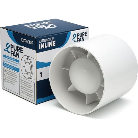 Grow Rohrventilator 107 m³/h 100 mm Abluftventilator Lüfter Lüftung (1/5)
