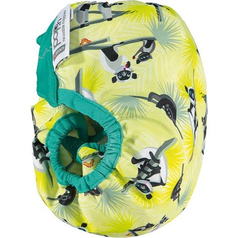 Fascia avvolgente ecologica per neonati, chiusa, impermeabile, delicata, morbida, con chiusura in velcro, Lemur (1/5)