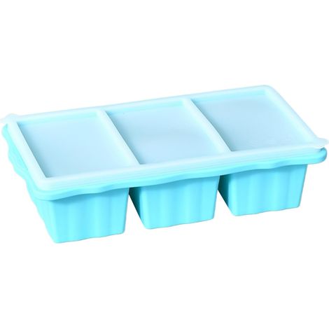 en silicone, bac à glaçons silicone 3 cavités avec couvercle (1/5)