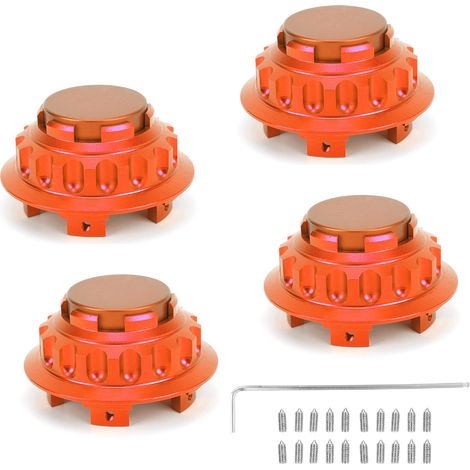 Modification automobile : Enjoliveurs centraux de roue Porsche 917/918 Cayenne 76 mm 7PP601149A (orange) (1/5)