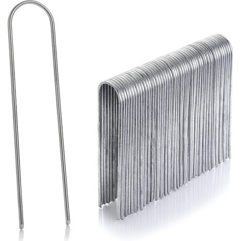BRAVIX Lot de 50 piquets en acier inoxydable galvanisé, hauteur 150 mm, diamètre 3 mm
