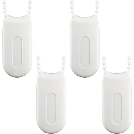 Poids pour cordons de rideaux, lot de 4, blanc, plastique, accessoires pour stores, poignées de stores, poids pour cordons, remplacement pour stores, poids pour chaînes de stores enrouleurs, ac (1/4)
