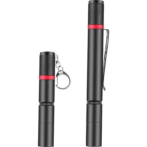 Lampe torche XPE à lumière puissante, en alliage d'aluminium, à focale fixe, avec clip stylo et porte-clés, mini lampe stylo portable pour la maison. (1/5)