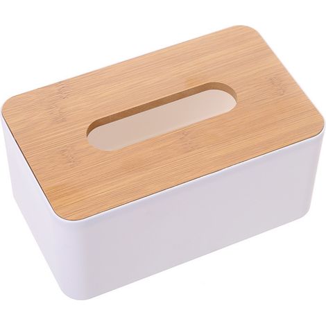 Boîte à mouchoirs de bureau simple en bois, boîte de rangement pour papier, cadeau pour la maison ou la voiture (1/5)