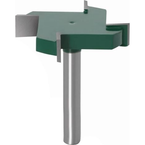 Mèche de toupie pour le travail du bois, tige de 1/4 po, 4 lames incisives, moulage de cadre en acier au carbone pour charpentier, vert foncé 1-3/4 po (1/5)