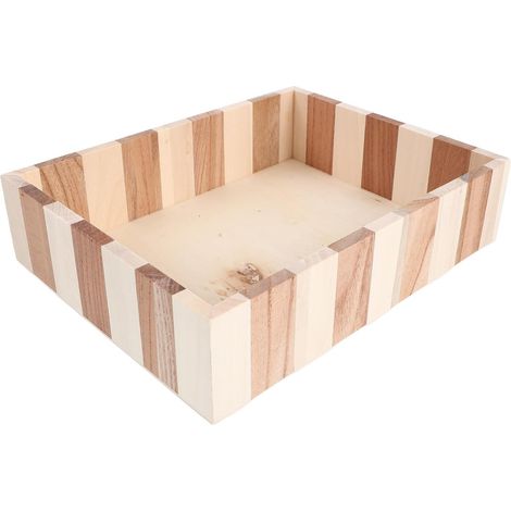 Petit Panier en Bois pour Salle de Bain, Porte-Papier Toilette, décoration de Salle de Bain Style Ferme, Panier pour réservoir de Toilettes, Rangement décoratif pour comptoir de de (1/5)