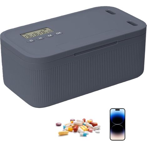 Safe Timed Lock Box: Boîte De Rangement Verrouillable Avec Minuterie, Boîte De Verrouillage, Boîtes à Médicaments Verrouillable Pour Téléphone Pour Médicaments, Nourriture (1/5)