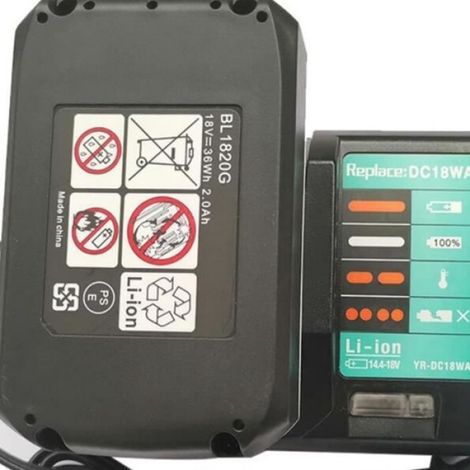 Batteries et Chargeurs,14.4V 18V Chargeur DC18WA pour Maktec MAKITA DC18SG DC1851 BL1813G BL1415G BL1815G BL1413G - Type black