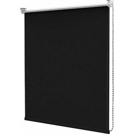 – Store enrouleur noir 60x180 cm – Tissu polyester semi-occultant – Mécanisme chaîne – Montage mur/plafond inclus (1/4)