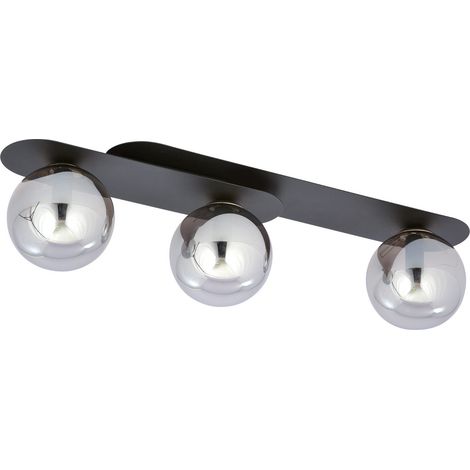 Plafonnier Emibig PLAZA métal 3xE14 noir graphite 70cm (1/5)