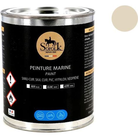 Pintura para tapicería náutica - SOFOLK - 500ml - Ecru - Anti-UV - Multi-soportes - Alta adherencia (1/4)