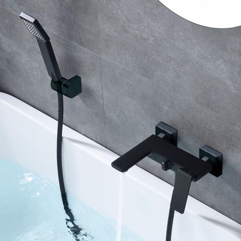 IMEX - grifo monomando ducha y bañera negro