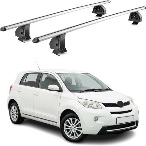 OMAC Aluminium Dachträger Querträger für Toyota Urban Cruiser 2008-2014 – TÜV / DIN 75302:2019 – Abschließbar – T-Nut – Max. 75 kg – 2 Stangen – Silber (1/5)
