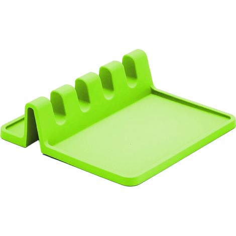 Support Cuillère En Silicone - Pour Table De Cuisinière Et Plan De Travail - Avec Emplacements Anti-Goutte Et Design Accroche - 1 Pièce (1/5)