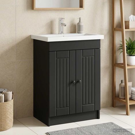 Cabinet debajo del fregadero Negro 78,5 x 37,5 x 81 cm