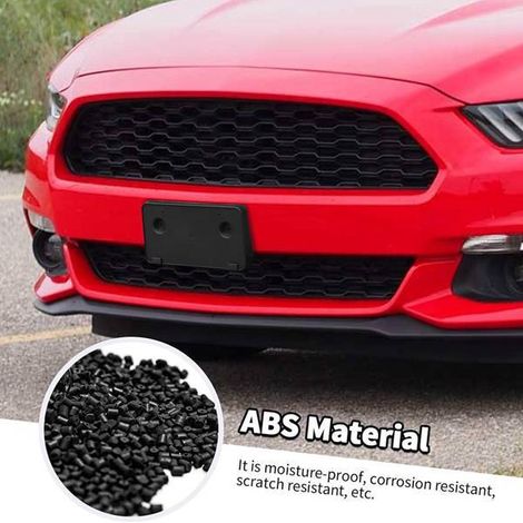 1 Farbe: Schwarz Material: ABS Kennzeichenhalter für vorne, passend für Ford Mustang. (1/4)