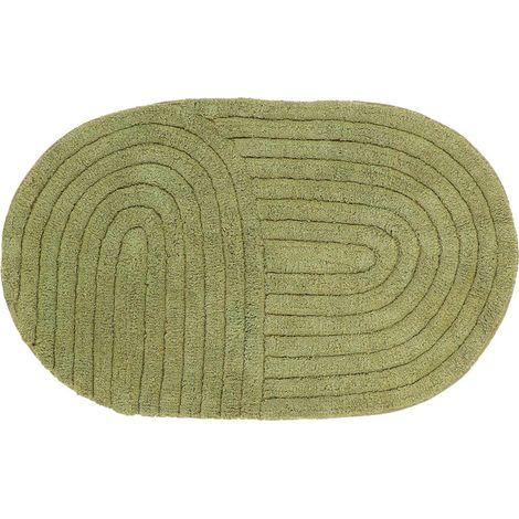 Tappeto ovale in cotone 50x80cm - verde oliva - Tendance