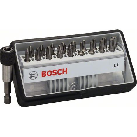 Bosch Schrauberbit-Set Robust Line L Extra-Hart 18+1-teilig 25mm PH PZ Torx (1/4)