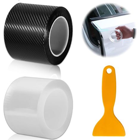 Film de protection transparent pour voiture et vélo Protection pour la peinture et le cadre - Rouleaux de 5 cm x 5 m - Raclette incluse (1/5)