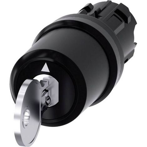 Siemens 3SU10005HJ010AA0 3SU1000-5HJ01-0AA0 Interruttore a chiave Anello frontale in plastica Chiave Nero, Argento 1 x