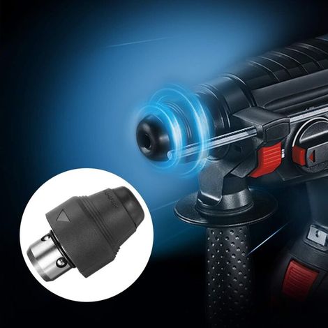 Mandrin de perçage SDS Plus noir 2608572213 – Compatible perceuses Bosch GBH2-26DFR, GBH2-28DFV et GBH4-32DFR, pièce de rechange